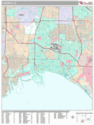 Long Beach Digital Map Premium Style